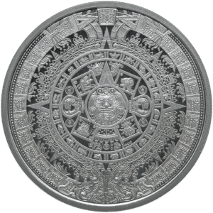 1/2 oz Silver Round Aztec Calendar BU