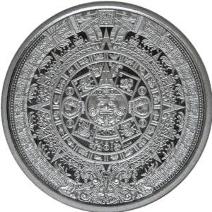 1/4 oz Silver Round Aztec Calendar BU
