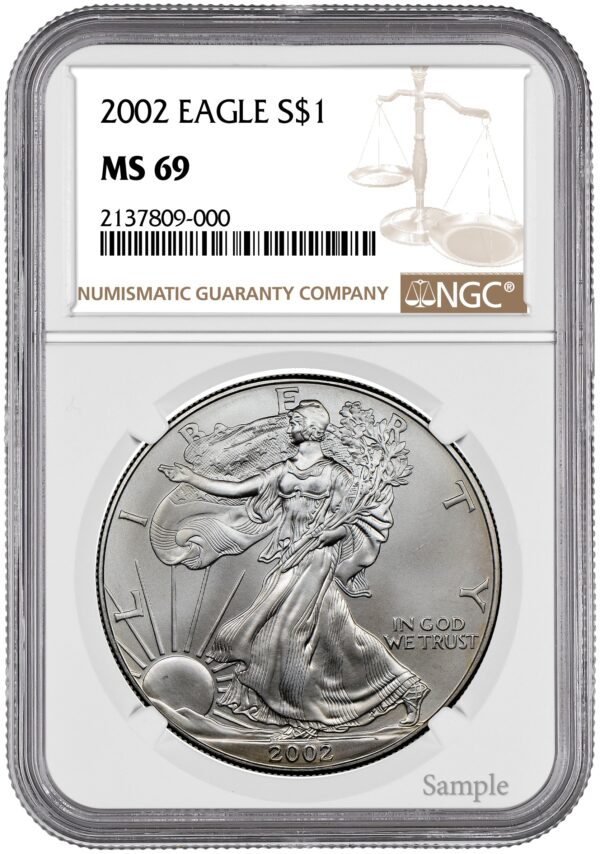 2002 1 oz American Silver Eagle NGC - Image 2