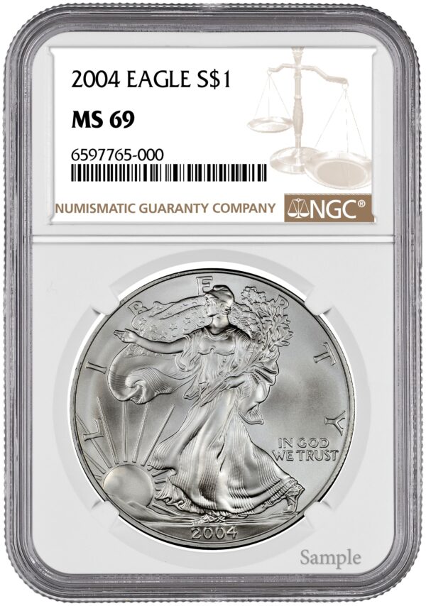 2004 1 oz American Silver Eagle NGC - Image 2