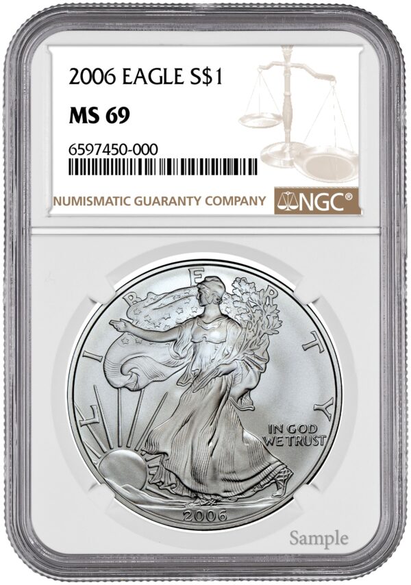 2006 1 oz American Silver Eagle NGC - Image 2