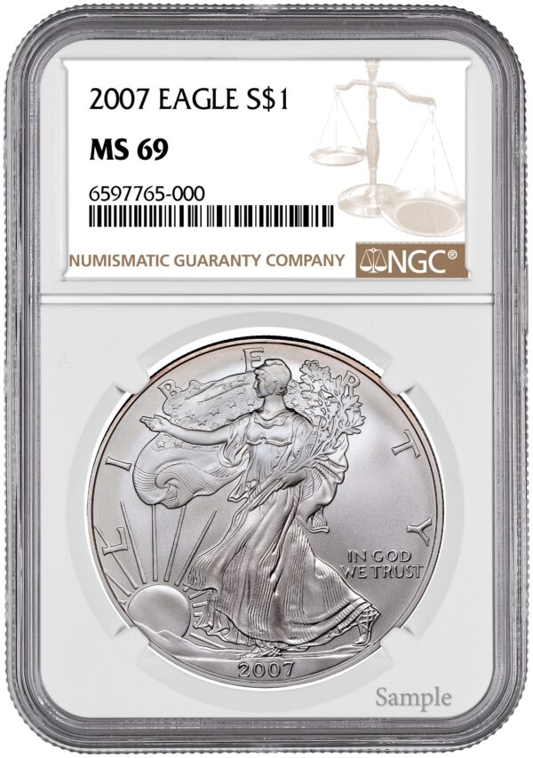 2007 1 oz American Silver Eagle NGC - Image 2