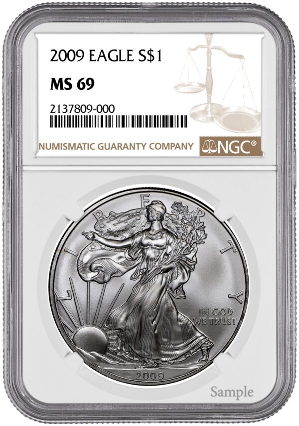 2009 1 oz American Silver Eagle NGC - Image 2