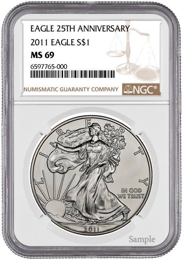 2011 1 oz American Silver Eagle NGC - Image 2