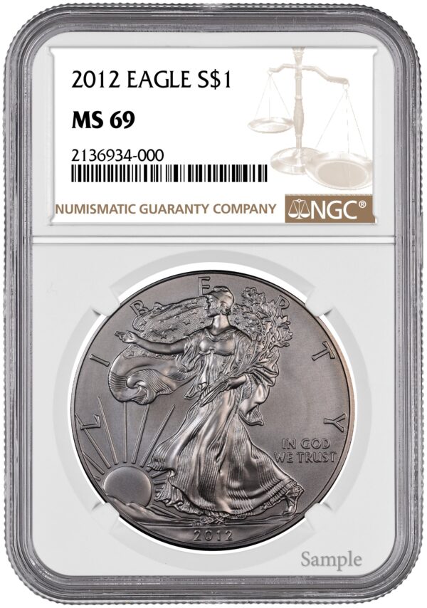 2012 1 oz American Silver Eagle NGC - Image 2