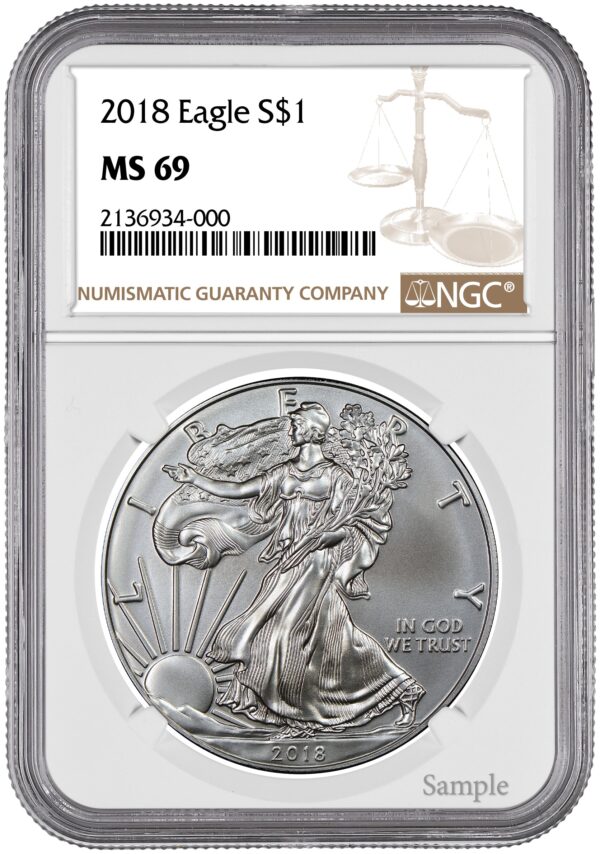 2018 1 oz American Silver Eagle NGC - Image 2
