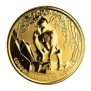 2021 Congo Silverback Gorilla 1 oz Proof Gold Coin