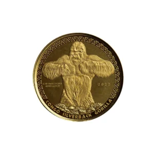 2022 Congo Silverback Gorilla 1/10th oz Gold Coin