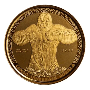 2022 Congo Silverback Gorilla 1 oz Proof Gold Coin