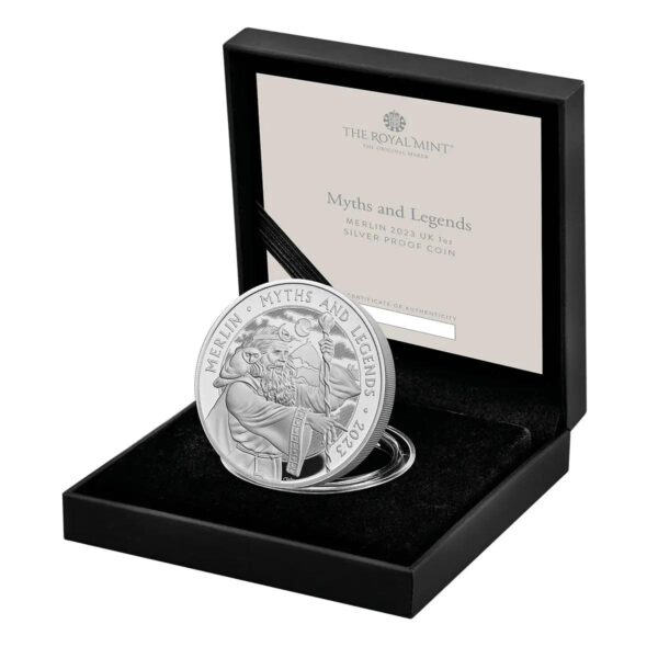 2023 Royal Mint - Myths and Legends - Merlin - £2 1oz Silver Proof Coin - Image 2