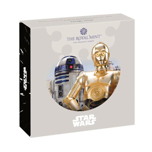 2023 Star Wars - R2-D2 and C-3PO UK 50p Silver Proof Colour Coin - Image 2