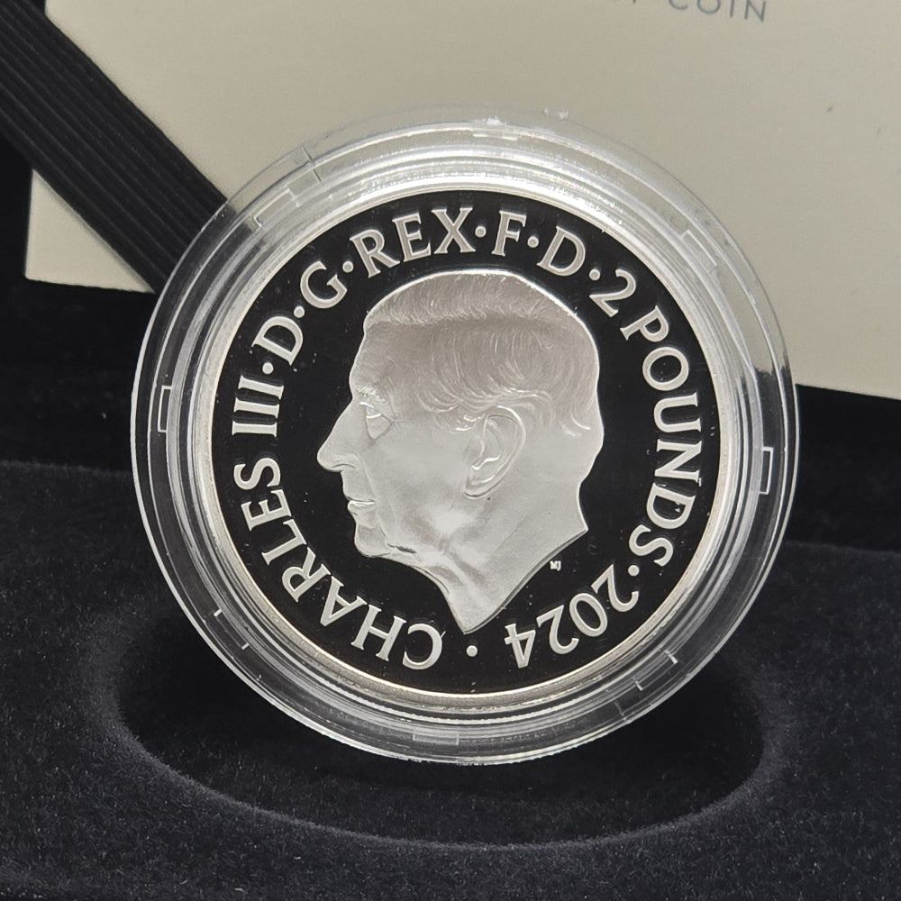 2024 The Royal Tudor Beasts The Tudor Dragon UK 1oz Silver Proof Coin - Image 3