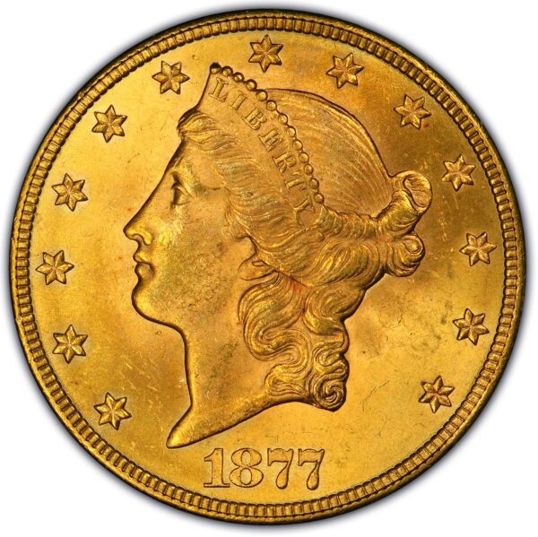 1877 $20 Liberty Gold MS PCGS