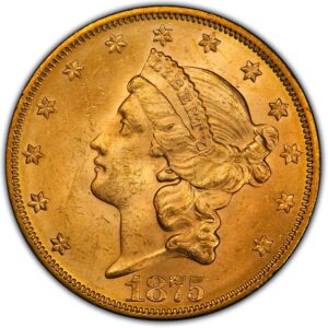 1875 $20 Liberty Gold MS NGC