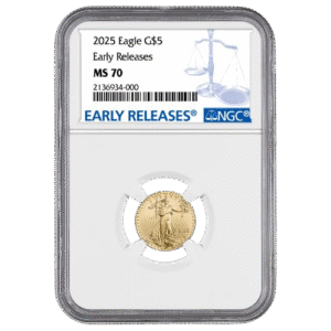 2025 1/10 oz Gold Eagle NGC MS70 Early Releases
