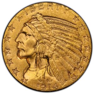 1914-D $5 Indian Gold MS PCGS