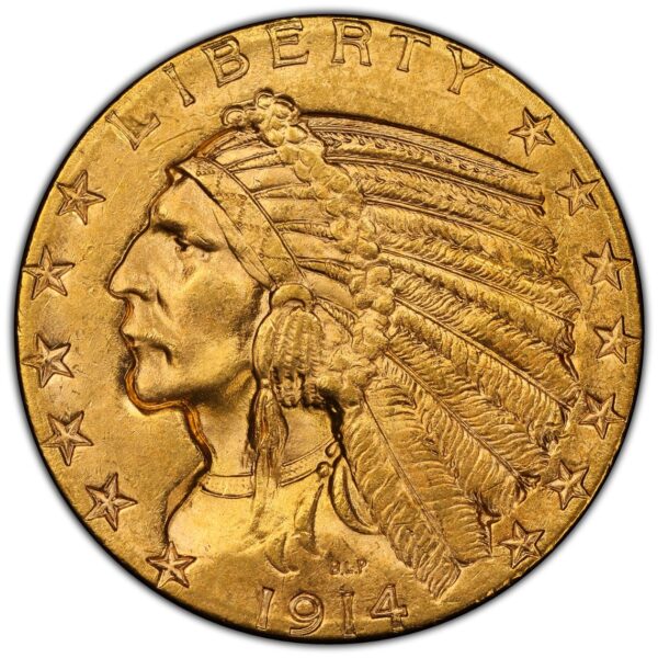 1914-D $5 Indian Gold MS PCGS