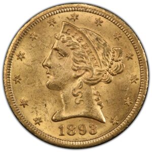 1893-CC $5 Liberty Gold PCGS