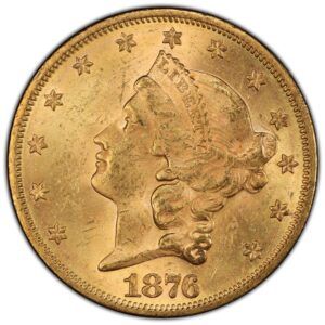 1876 $20 Liberty Gold MS NGC