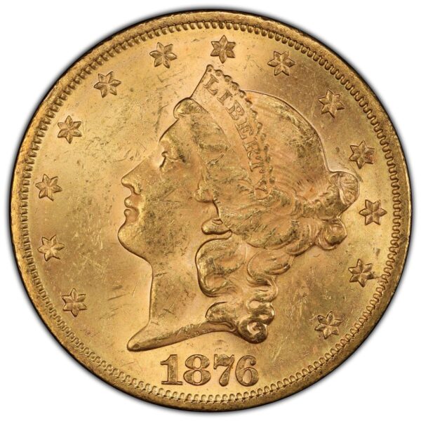 1876 $20 Liberty Gold MS NGC