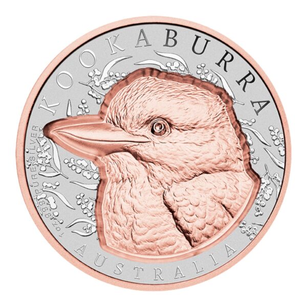 2025 Native Impressions - 1oz Silver Super Incused Rose Gold Kookaburra Coin - Image 6