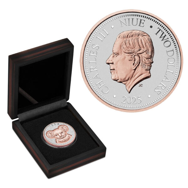 2025 Native Impressions - 1oz Silver Super Incused Rose Gold Koala Coin - Image 2