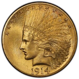 1914 $10 Indian Gold MS PCGS