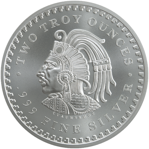 2 oz Silver Round Aztec Calendar BU - Image 2