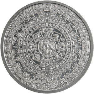 2 oz Silver Round Aztec Calendar BU