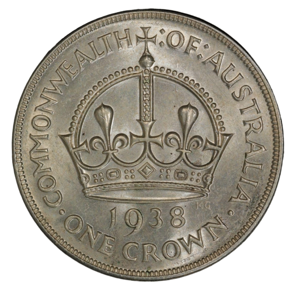 1938 (m) Australian Crown - Graded AU58 By PCGS - Image 2
