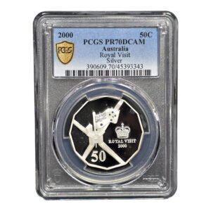 2000 50c Coin - Silver Proof - Royal Visit - Graded PR70DCAM - #45393343
