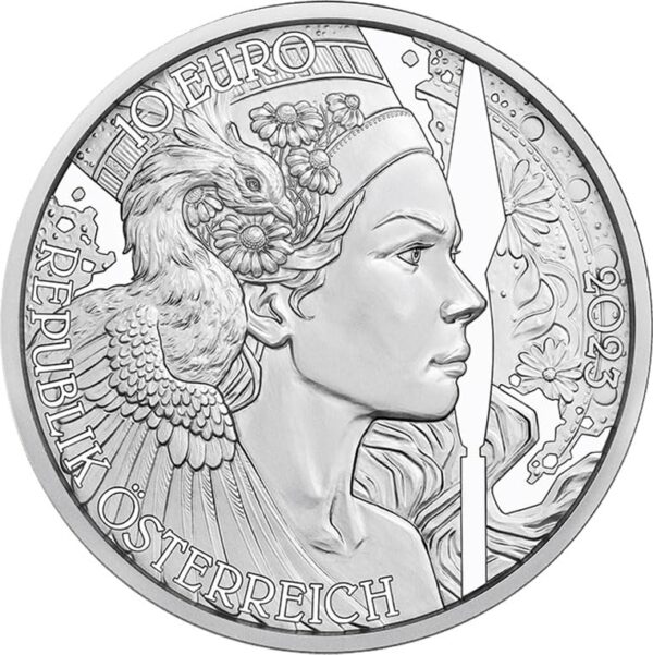 2023 1/2oz Austria The Language of Flowers Series - The Chamomile - 10 Euro Silver Proof Coin - Image 2
