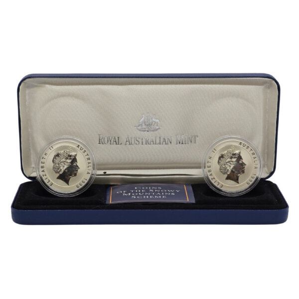 1999 $10 Silver Proof Coin Set - Landmark Series - Snowy Mountains Scheme - Image 3
