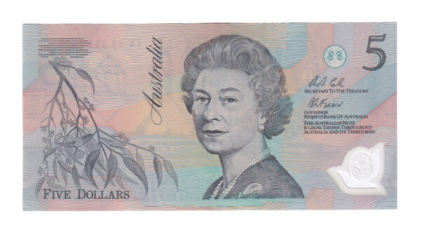 1992 Australian $5 Note Pair (x2) - AA 35358552/53 - R214i - Pale Green Serials - Uncirculated - Image 5