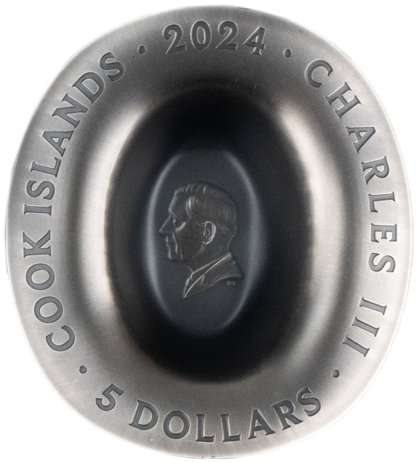 2024 Cook Islands 1 oz Silver Cowboy Hat - Image 3