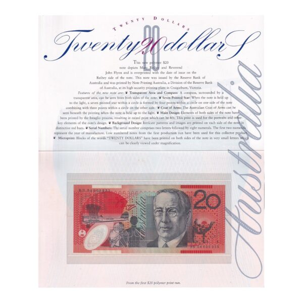 1994 NPA - First Polymer $20 Banknote - A05 (one dated note)