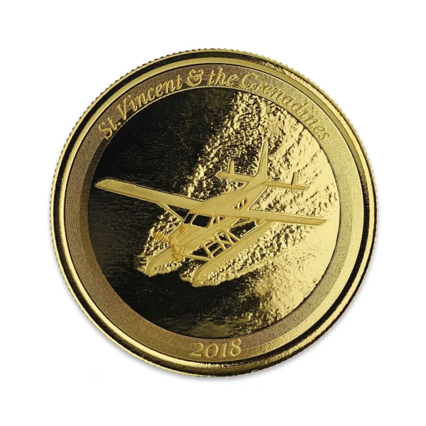 2018 EC8 St. Vincent & the Grenadines | Seaplane 1 oz Gold Coin - Image 9