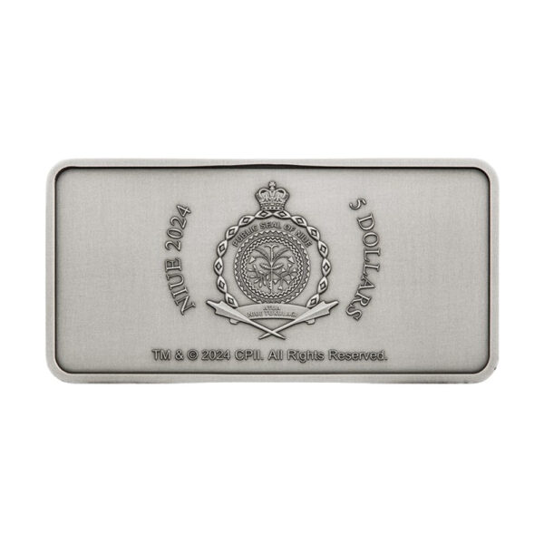 2024 Ghostbusters 2oz Silver Ecto-1 License Plate Shaped Coin - Image 3