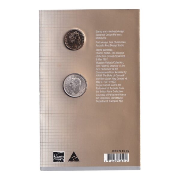 2001 Australia Post - Federal Parliament 1901-2001 - Coin and Stamp pack - Image 3