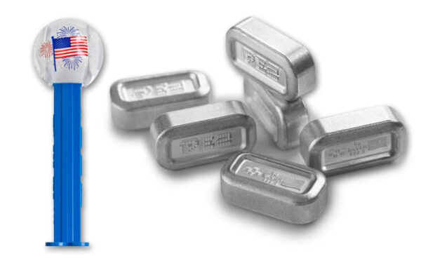 2024 PAMP 5-gm Silver PEZ® Wafers Reverse Proof 6-pc Set - Image 3