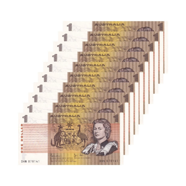 1982 Australian 1 Dollar Note - Johnston/Stone - R78 - Uncirculated - Multiple Prefix Numbers Available - Image 5