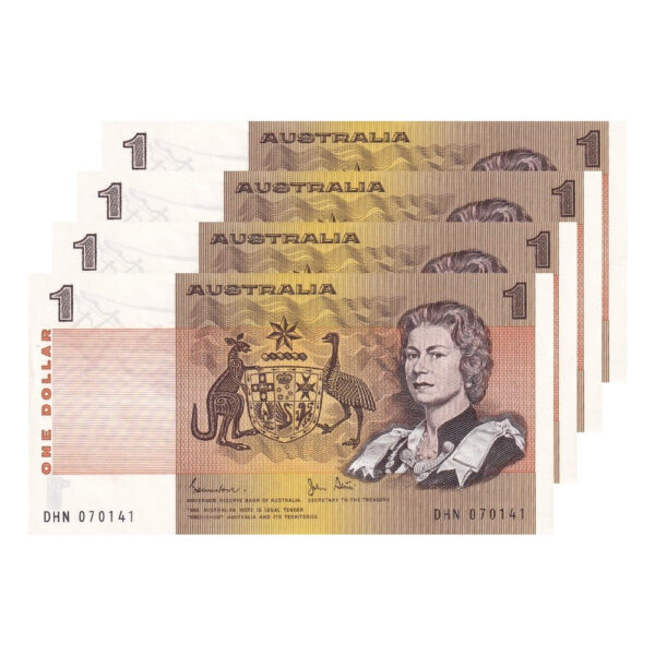 1982 Australian 1 Dollar Note - Johnston/Stone - R78 - Uncirculated - Multiple Prefix Numbers Available - Image 4