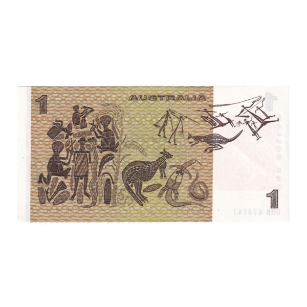 1982 Australian 1 Dollar Note - Johnston/Stone - R78 - Uncirculated - Multiple Prefix Numbers Available - Image 2