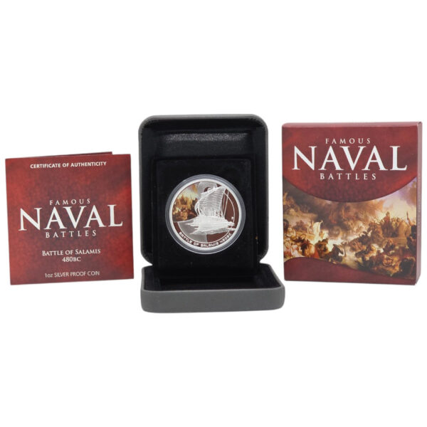 2010/11 Perth Mint  - Famous Naval Battles - 5-Coin Silver Proof Set - Image 3