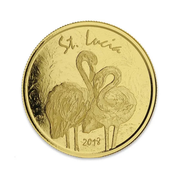 2018 EC8 St. Lucia | Flamingo 1 oz Gold Coin