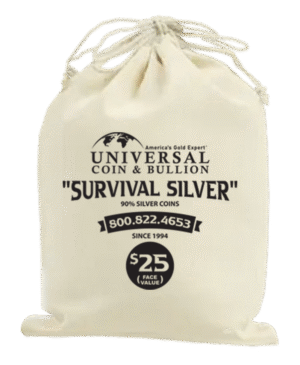$25 Face Value Bag of 90% Silver Half Dollars