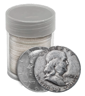 $10 Face Value Tube of 90% Silver Half Dollars