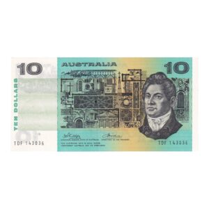 1974 Australian $10 Note - TDF 143036 - Phillips/Wheeler - R305 - Uncirculated