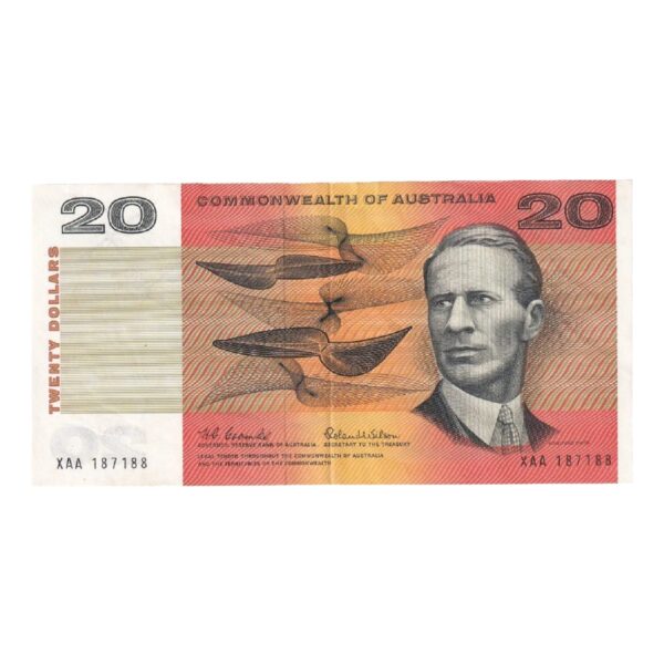 1966 Australian $20 Note - XAA 187188 - Coombs/Wilson - R401F - First Prefix - Extremely Fine