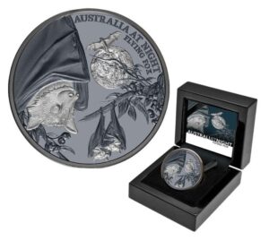 2023 Australia at Night $1 Flying Fox 1oz Silver Black Proof Coin